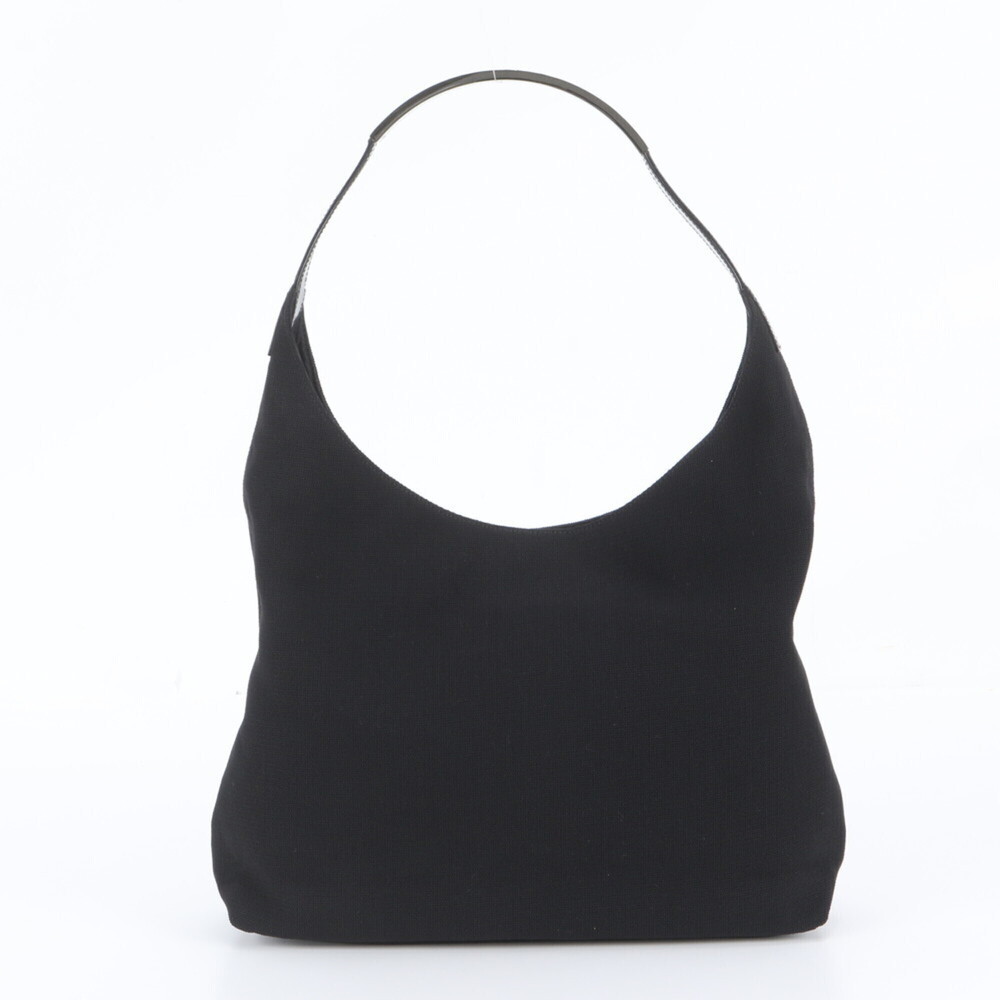 Gucci 001 3297 Leather Shoulder Bag, One-Shoulder Tote Handbag, Black, Women's